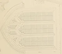 An illustration from Examples of Gothic architecture : selected from various antient edifices in England, consisting of plans, elevations, sections, and parts at large ... accompanied by historical and descriptive accounts (1838)