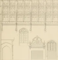 An illustration from Examples of Gothic architecture : selected from various antient edifices in England, consisting of plans, elevations, sections, and parts at large ... accompanied by historical and descriptive accounts (1838)