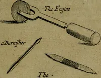 An illustration from The excellency of the pen and pencil, exemplifying the uses of them in the most exquisite and mysterious arts of drawing, etching, engraving, limning, painting in oyl, washing of maps & pictures : also the way to cleanse any old painting, and preserve the colours : collected from the writings of the ablest masters both antient and modern .. (1688)
