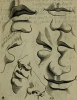 An illustration from The excellency of the pen and pencil, exemplifying the uses of them in the most exquisite and mysterious arts of drawing, etching, engraving, limning. Painting in oyl, washing of maps & pictures. Also the way to cleanse any old painting, and preserve the colours. Collected from the writings of the ablest masters, both antient and modern, as Albert Durer, P. Lomantius, and divers others. Furnished with divers cuts in copper, being copied from the best masters, and here inserted for examples for the learner to practice by .. (1668)