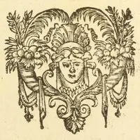 An illustration from The excellent history of the merchant of Venice : with the extreme cruelty of Shylocke the Iew towards the saide merchant, in cutting a iust pound of his flesh and the obtaining of Portia, by the choyse of three caskets (1619)