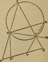 An illustration from Exercises on Euclid and in modern geometry for the use of schools, private students, and junior university students (1881)