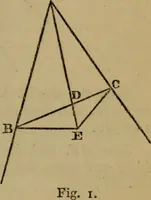 An illustration from Exercises on Euclid and in modern geometry for the use of schools, private students, and junior university students (1881)