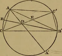 An illustration from Exercises on Euclid and in modern geometry for the use of schools, private students, and junior university students (1881)