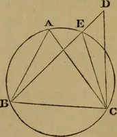 An illustration from Exercises on Euclid and in modern geometry for the use of schools, private students, and junior university students (1881)