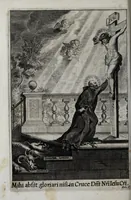 An illustration from Exercitia spiritualia S. Ignatij Loyolae, Societatis Iesu fundatoris : cum breui instructione meditandi ex ipsismet exercitijs deprompta : et breue sanctissimi D.N. Alexandri VII de indulgentia plenaria pro ijs, qui exercentur (1663)