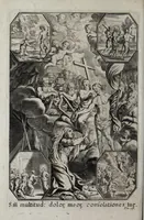 An illustration from Exercitia spiritualia S. Ignatij Loyolae, Societatis Iesu fundatoris : cum breui instructione meditandi ex ipsismet exercitijs deprompta : et breue sanctissimi D.N. Alexandri VII de indulgentia plenaria pro ijs, qui exercentur (1663)