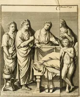 Picture 8 of 52 from Explication de divers monumens singuliers, qui ont rapport a la religion des plus anciens peuples : avec l'examen de la derniere edition des ouvrages de S. Jerôme, & un traité sur l'astrologie judiciaire : ouvrage enrichi de figures en taille-douce (1739), leaf 77
