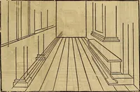 An illustration from Eyn schön nützlich Büchlin vnd Vnderweisung der Kunst des Messens mit dem Zirckel, Richtscheidt oder Linial : zu nutz allen Kunstliebhabern fürnemlich den Malern, Bildhawern, Goldschmiden, Seidenstikern, Steynmetzen, Scheinern auch allen Andern so sich der Kunst des Messens (Perspectiua zü latin gnant) zügebrauchen Lust haben : darin Man auch solche Kunst leichter dan ausz etzlichen hieuorgetruckten Büchern begreiffen vn lernen mag mit vil [i.e., 56] schönen darzü dienenden Figuren (1531)