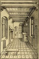 Picture 30 of 80 from Eyn schön nützlich Büchlin vnd Vnderweisung der Kunst des Messens mit dem Zirckel, Richtscheidt oder Linial : zu nutz allen Kunstliebhabern fürnemlich den Malern, Bildhawern, Goldschmiden, Seidenstikern, Steynmetzen, Scheinern auch allen Andern so sich der Kunst des Messens (Perspectiua zü latin gnant) zügebrauchen Lust haben : darin Man auch solche Kunst leichter dan ausz etzlichen hieuorgetruckten Büchern begreiffen vn lernen mag mit vil [i.e., 56] schönen darzü dienenden Figuren (1531), leaf 33