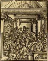 An illustration from Eyn schön nützlich Büchlin vnd Vnderweisung der Kunst des Messens mit dem Zirckel, Richtscheidt oder Linial : zu nutz allen Kunstliebhabern fürnemlich den Malern, Bildhawern, Goldschmiden, Seidenstikern, Steynmetzen, Scheinern auch allen Andern so sich der Kunst des Messens (Perspectiua zü latin gnant) zügebrauchen Lust haben : darin Man auch solche Kunst leichter dan ausz etzlichen hieuorgetruckten Büchern begreiffen vn lernen mag mit vil [i.e., 56] schönen darzü dienenden Figuren (1531)