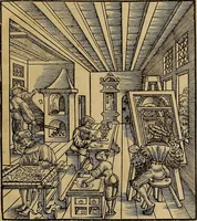 Picture 3 of 80 from Eyn schön nützlich Büchlin vnd Vnderweisung der Kunst des Messens mit dem Zirckel, Richtscheidt oder Linial : zu nutz allen Kunstliebhabern fürnemlich den Malern, Bildhawern, Goldschmiden, Seidenstikern, Steynmetzen, Scheinern auch allen Andern so sich der Kunst des Messens (Perspectiua zü latin gnant) zügebrauchen Lust haben : darin Man auch solche Kunst leichter dan ausz etzlichen hieuorgetruckten Büchern begreiffen vn lernen mag mit vil [i.e., 56] schönen darzü dienenden Figuren (1531), leaf 8