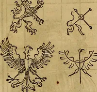 An illustration from Eyn schön nützlich Büchlin vnd Vnderweisung der Kunst des Messens mit dem Zirckel, Richtscheidt oder Linial : zu nutz allen Kunstliebhabern fürnemlich den Malern, Bildhawern, Goldschmiden, Seidenstikern, Steynmetzen, Scheinern auch allen Andern so sich der Kunst des Messens (Perspectiua zü latin gnant) zügebrauchen Lust haben : darin Man auch solche Kunst leichter dan ausz etzlichen hieuorgetruckten Büchern begreiffen vn lernen mag mit vil [i.e., 56] schönen darzü dienenden Figuren (1531)