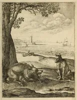 Picture 23 of 45 from The fables of Aesop paraphras'd in verse : adorn'd with sculpture, and illustrated with annotations (1668), leaf 333