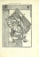 An illustration from Fabrica et vsvs : instrvmenti ad horologiorvm descriptionem peropportvni : accessit ratio describendarvm horarum a meridie & media nocte exquisitissima, & nunquam ante hac in lucem edita (1586)