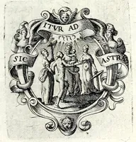 An illustration from Fabula comica : in commendationem aedificij, egenis senibus Harlemi extruendi (1607)