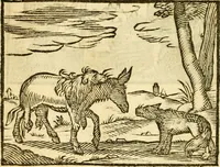 An illustration from Fabulae Aesopi graecaè et latinè, nunc denuo selectae (1672)
