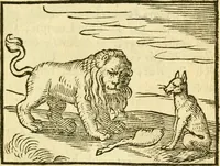 An illustration from Fabulae Aesopi graecaè et latinè, nunc denuo selectae (1672)