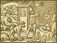 An illustration from Fabulae Aesopi graecaè et latinè, nunc denuo selectae (1672)