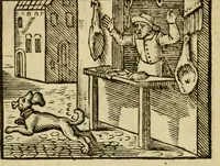 Picture 7 of 45 from Fabulæ Æsopi Graecè & Latinè, nunc denuo selectæ : eæ item, quas Avienus carmine expressit, accedit ranarum et murium pugna, Homero olim adscripta cum ... figuris .. (1660), leaf 21