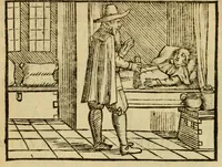 An illustration from Fabulæ Æsopi Graecè & Latinè, nunc denuo selectæ : eæ item, quas Avienus carmine expressit, accedit ranarum et murium pugna, Homero olim adscripta cum ... figuris .. (1660)