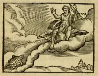 An illustration from Fabulæ Æsopi Graecè & Latinè, nunc denuo selectæ : eæ item, quas Avienus carmine expressit, accedit ranarum et murium pugna, Homero olim adscripta cum ... figuris .. (1660)