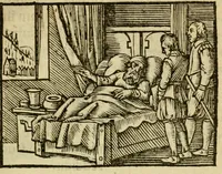 An illustration from Fabulæ Æsopi Graecè & Latinè, nunc denuo selectæ : eæ item, quas Avienus carmine expressit, accedit ranarum et murium pugna, Homero olim adscripta cum ... figuris .. (1660)
