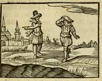 An illustration from Fabulæ Æsopi Graecè & Latinè, nunc denuo selectæ : eæ item, quas Avienus carmine expressit, accedit ranarum et murium pugna, Homero olim adscripta cum ... figuris .. (1660)
