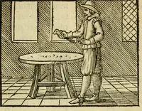 An illustration from Fabulæ Æsopi Graecè & Latinè, nunc denuo selectæ : eæ item, quas Avienus carmine expressit, accedit ranarum et murium pugna, Homero olim adscripta cum ... figuris .. (1660)