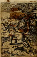 An illustration from Fabvlae centvm ex antiqvis avctoribvs delectae et a Gabriele Faerno Cremonensi carminibvs explicatae (1564)