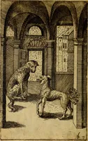 An illustration from Fabvlae centvm ex antiqvis avctoribvs delectae et a Gabriele Faerno Cremonensi carminibvs explicatae (1564)