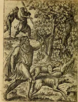 An illustration from Fabvlae centvm ex antiqvis avctoribvs delectae et a Gabriele Faerno Cremonensi carminibvs explicatae (1564)
