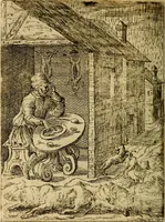 Picture 86 of 101 from Fabvlae centvm ex antiqvis avctoribvs delectae et a Gabriele Faerno Cremonensi carminibvs explicatae (1564), leaf 177