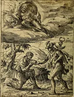 An illustration from Fabvlae centvm ex antiqvis avctoribvs delectae et a Gabriele Faerno Cremonensi carminibvs explicatae (1564)