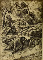 An illustration from Fabvlae centvm ex antiqvis avctoribvs delectae et a Gabriele Faerno Cremonensi carminibvs explicatae (1564)