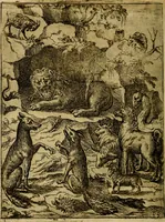 An illustration from Fabvlae centvm ex antiqvis avctoribvs delectae et a Gabriele Faerno Cremonensi carminibvs explicatae (1564)