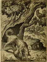 An illustration from Fabvlae centvm ex antiqvis avctoribvs delectae et a Gabriele Faerno Cremonensi carminibvs explicatae (1564)
