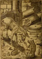 Picture 43 of 101 from Fabvlae centvm ex antiqvis avctoribvs delectae et a Gabriele Faerno Cremonensi carminibvs explicatae (1564), leaf 91