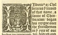 An illustration from Fabyans cronycle : newly prynted : wyth the cronycle, actes, and dedes done in the tyme of the reygne of the moste excellent prynce Kynge Henry the vii, father vnto our most drad souerayne lord Kynge Henry the viii (1533)