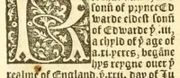 An illustration from Fabyans cronycle : newly prynted : wyth the cronycle, actes, and dedes done in the tyme of the reygne of the moste excellent prynce Kynge Henry the vii, father vnto our most drad souerayne lord Kynge Henry the viii (1533)