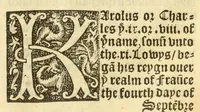 An illustration from Fabyans cronycle : newly prynted : wyth the cronycle, actes, and dedes done in the tyme of the reygne of the moste excellent prynce Kynge Henry the vii, father vnto our most drad souerayne lord Kynge Henry the viii (1533)