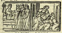 An illustration from Facetie di Poggio firorentino : historiate, nuouamente ristampate, & con somma diligentia reuiste et corrette (1547)