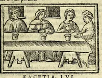 An illustration from Facetie di Poggio firorentino : historiate, nuouamente ristampate, & con somma diligentia reuiste et corrette (1547)