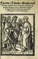 An illustration from Facetie, fabule, motti, del Piouano Arlotto prete fiorentino, huomo di grande ingegno : opera diletteuole vulgare in lingua toscha historiata con piu facetie agiõte nouamẽte stampate (1538)