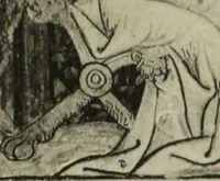 An illustration from Fac-similé de livres copiés et enluminés pour le roi Charles V. : souvenir de la journée du 8 mars 1903 (1903)