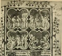 An illustration from Fac-similé de livres copiés et enluminés pour le roi Charles V. : souvenir de la journée du 8 mars 1903 (1903)