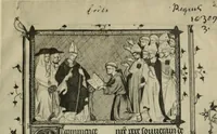 An illustration from Fac-similé de livres copiés et enluminés pour le roi Charles V. : souvenir de la journée du 8 mars 1903 (1903)