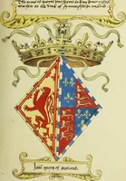 An illustration from Fac simile of an ancient heraldic manuscript (1822)