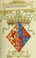 An illustration from Fac simile of an ancient heraldic manuscript (1822)