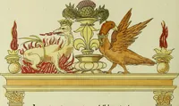 An illustration from Fac simile of an ancient heraldic manuscript (1822)